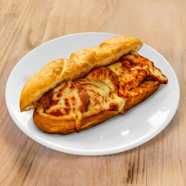 Meatball Parmigiana Sub.